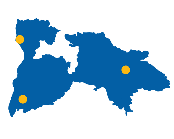 Eine Karte des Landkreises Breisgau-Hochschwarzwald.